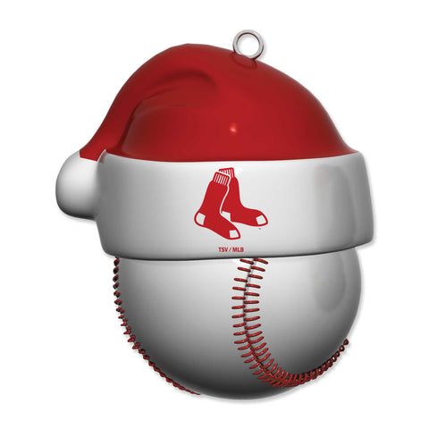 Boston Red Sox Santa Hat Baseball Ornament