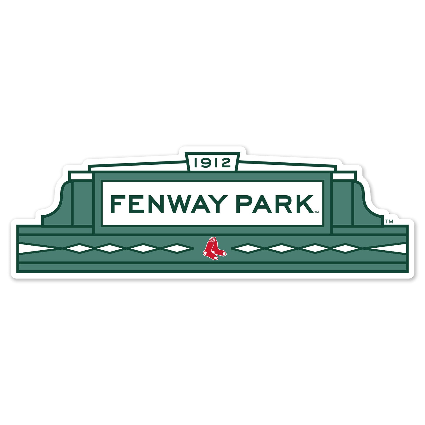 Boston Red Sox Fenway Park Vinyl Sticker 5.7x1.86