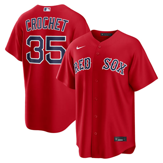 Boston Red Sox NIKE RED Garrett Crochet #35 Replica Jersey