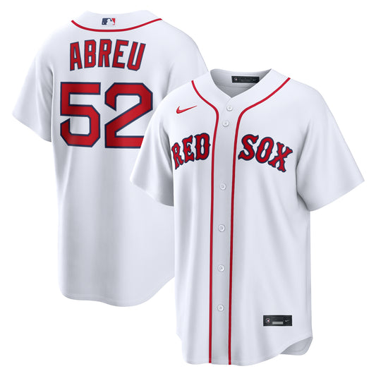 Boston Red Sox NIKE White Home Wilyer Abreu #52 Replica Jersey