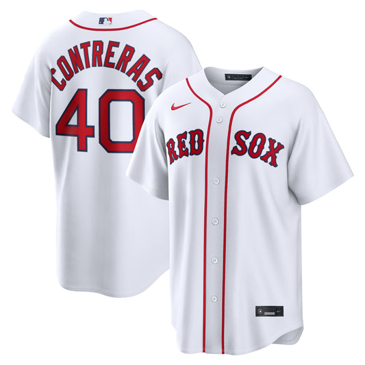 Boston Red Sox NIKE White Home Willson Contreras #40 Replica Jersey