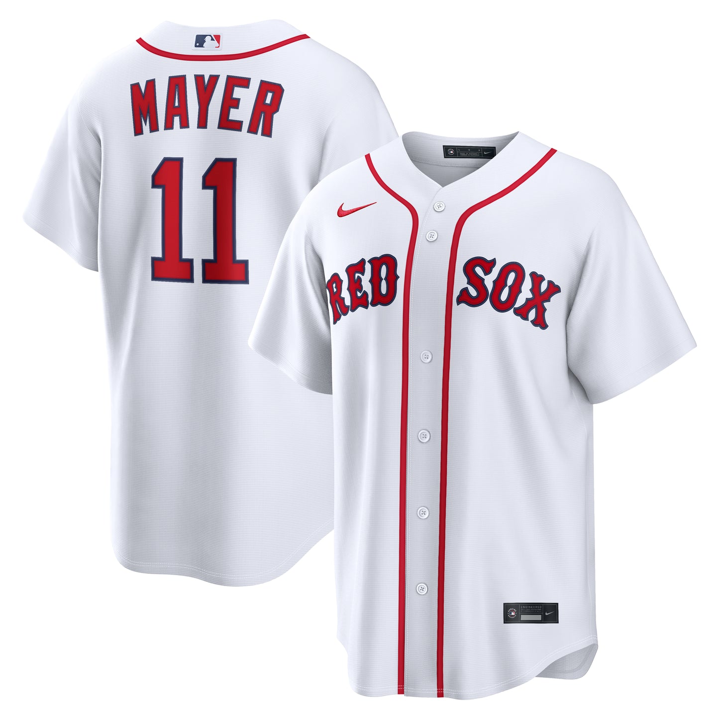 Boston Red Sox NIKE White Home Marcelo Mayer #11 Replica Jersey