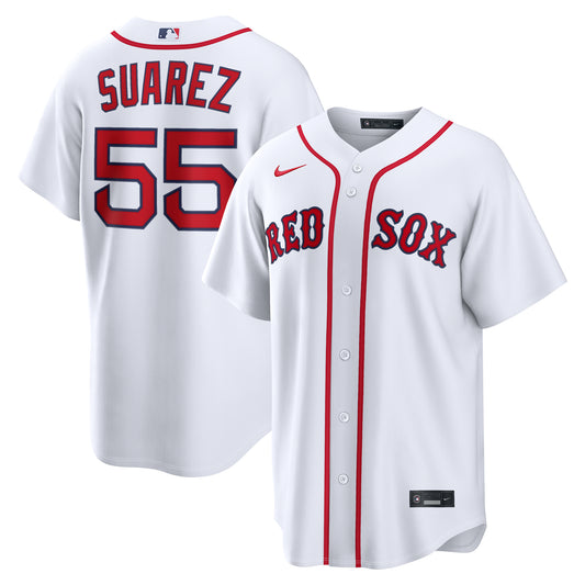 Boston Red Sox NIKE White Home Ranger Suarez #55 Replica Jersey
