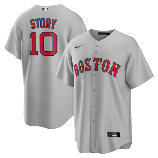 Boston Red Sox NIKE Grey ROAD Trevor Story #7 Jersey