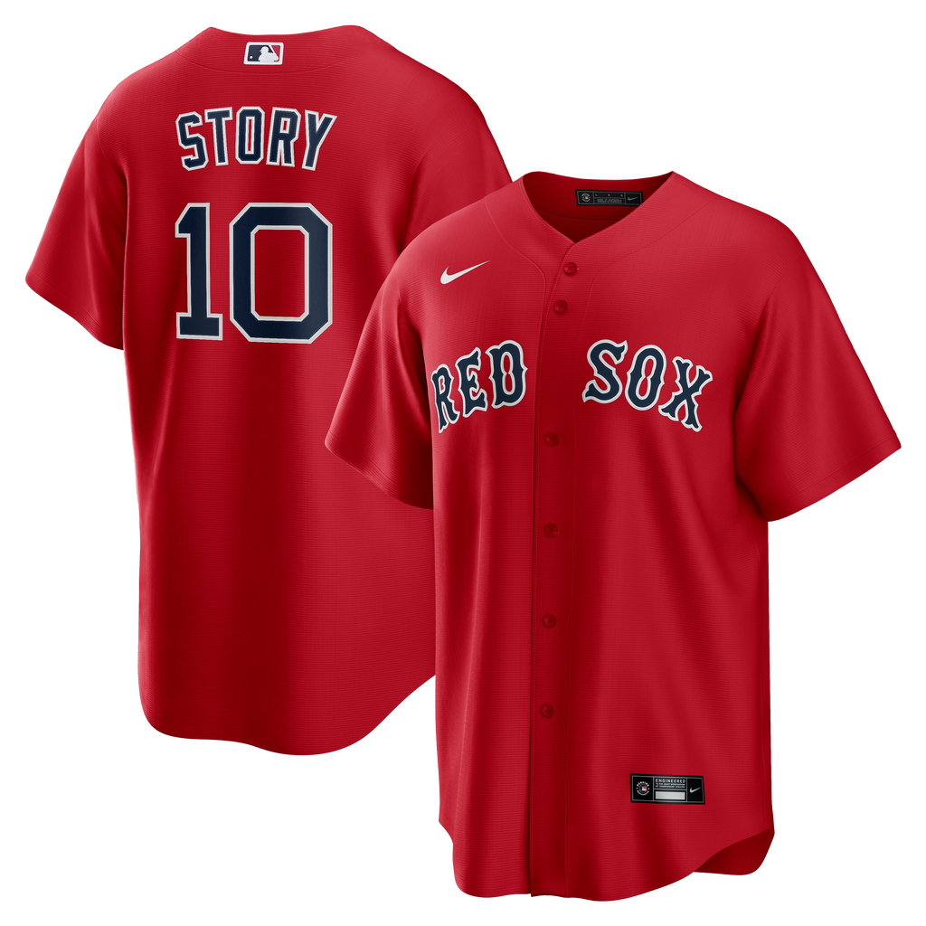 Boston Red Sox NIKE Red Home Alternate Sale 10 Replica Jersey