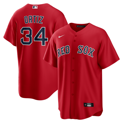 Boston Red Sox NIKE Red Home Alternate Ortiz #34 Replica Jersey