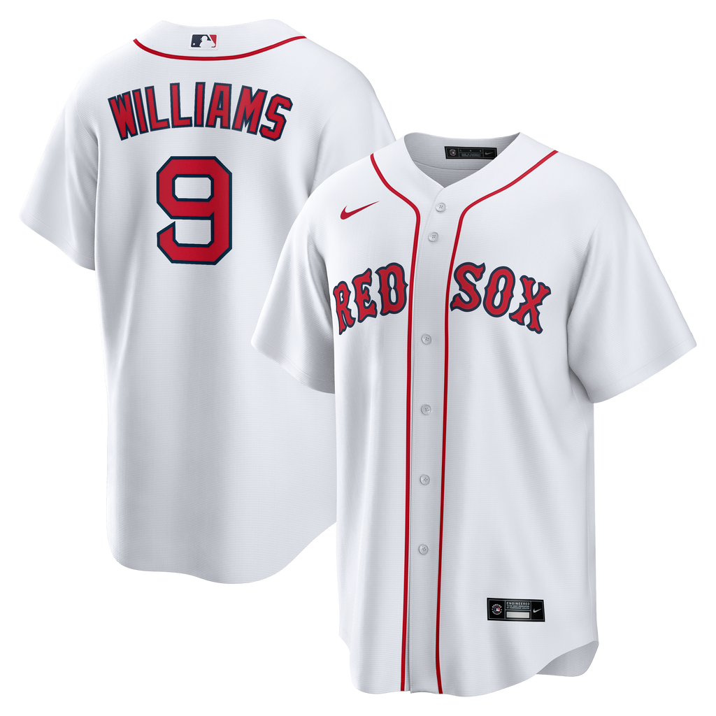 Boston Red Sox NIKE White Home Ted Williams #9 Replica Jersey –  19JerseyStreet