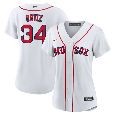 Ladies Boston Red Sox Nike White HOME Cool Base Jersey Ortiz #34