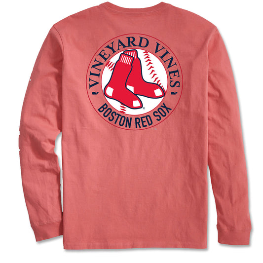 Boston Red Sox Long Sleeve Vineyard Vines Reef Red Stamp T-Shirt