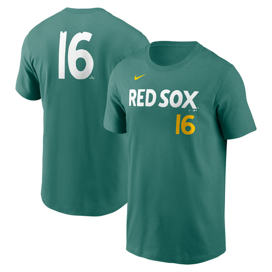 Boston Red Sox Nike 25 City Connect Duran #16 Player T-Shirt - Green