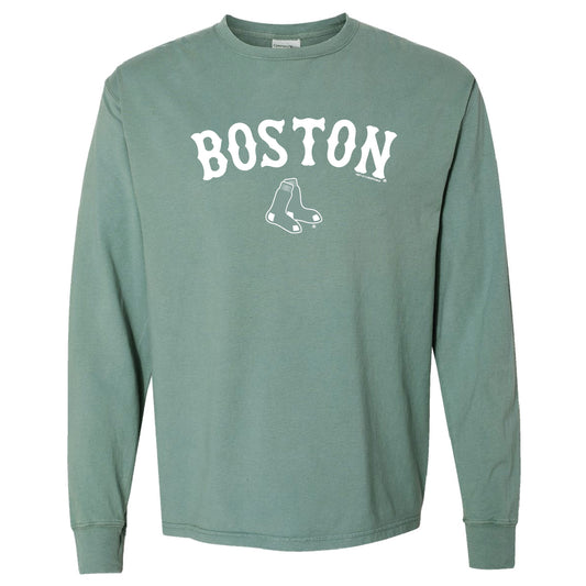 Boston Red Sox Cypress Green Boston Arch Long Sleeve