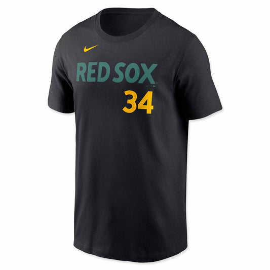 Boston Red Sox Nike 25 City Connect Ortiz #34 Player T-Shirt - Black