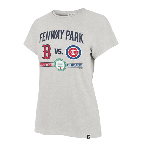 Boston Red Sox vs Chicago Cubs Ladies Grey Dueling T-Shirt