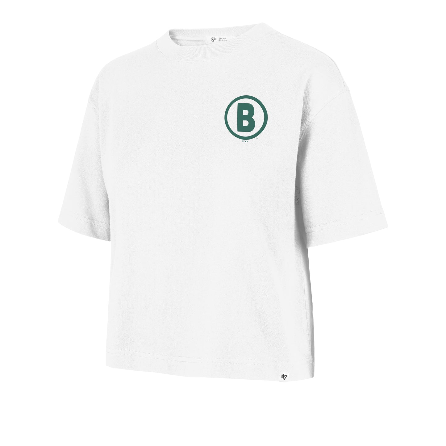 Boston Red Sox Ladies White City Connect Left Chest Back Out Crop Tee