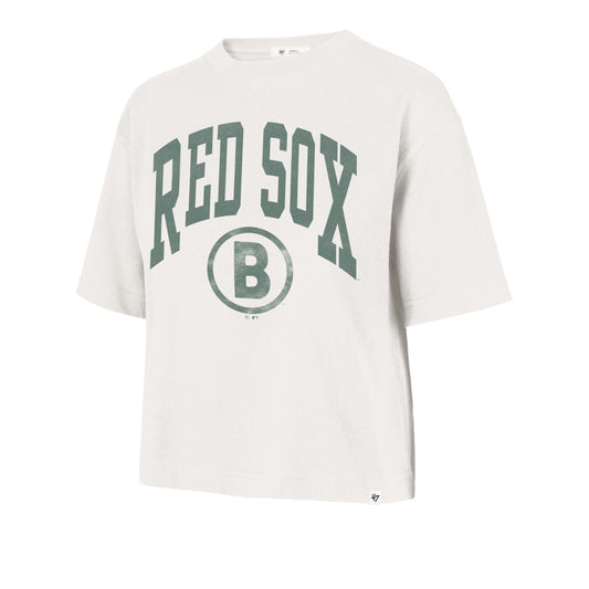 Boston Red Sox Ladies Sandstone City Connect Crop Tee