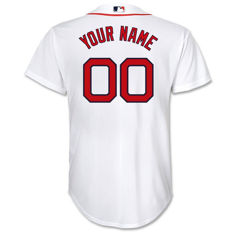 Boston Red Sox Mass Mutual KIDS Custom NIKE Home Replica Jersey