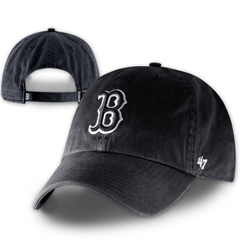 Boston Red Sox Clean-Up Black Adjustable Hat