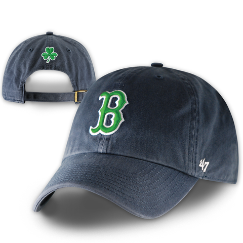 Boston Red Sox Clean-Up Navy St. Pat's Adjustable Hat