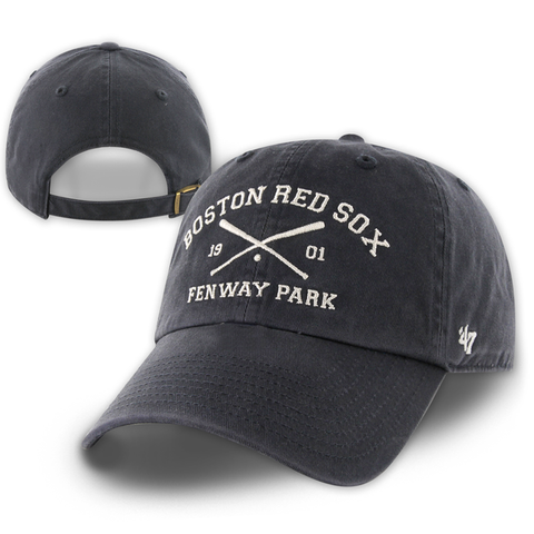 Boston Red Sox Clean-Up Navy Fenway Park Crossed Bats Adjustable Hat