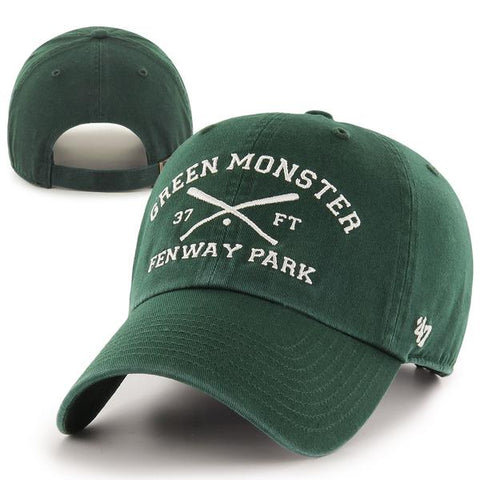 Clean-Up Fenway Park Green Monster Crossed Bats Adjustable Hat