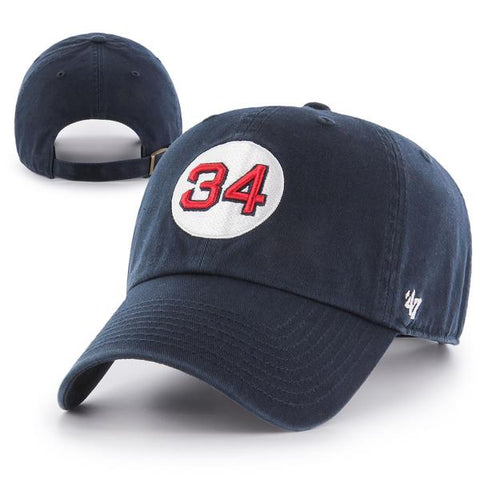 Boston Red Sox #34 Dark Navy Clean Up Adjustable Hat
