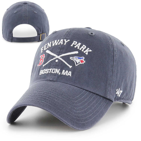 Boston Red Sox vs Toronto Blue Jays Clean-Up Navy Adjustable Hat