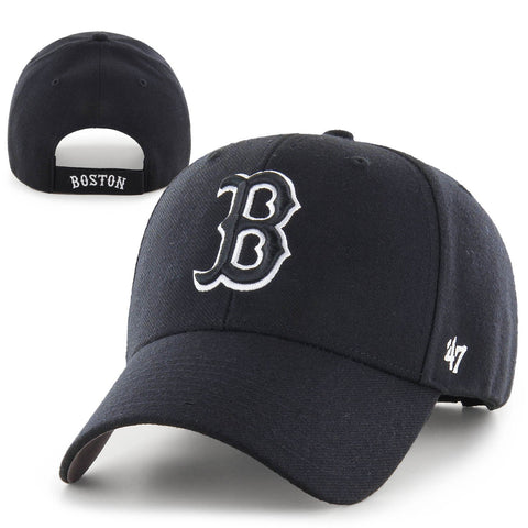 Boston Red Sox Black MVP Adjustable Hat