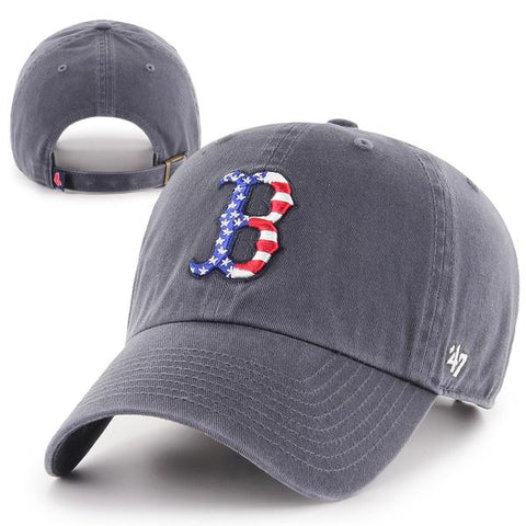 Boston Red Sox Clean-Up Navy Star Spangled 'B' Adjustable Cap