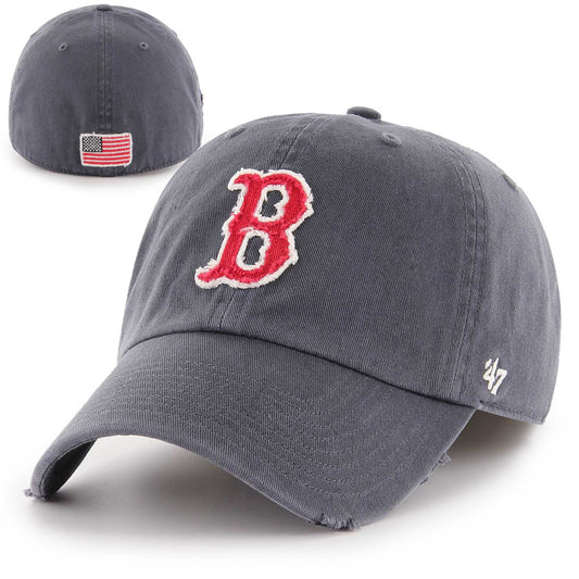Boston Red Sox Franchise Navy Heritage USA Flag Back Fitted Hat