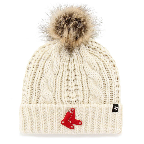 Boston Red Sox Ladies White Meeko Knit Hat