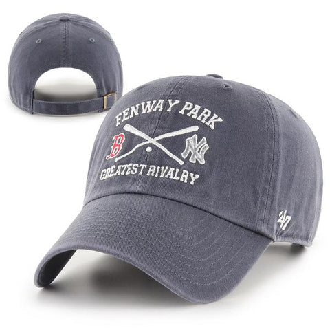 Boston Red Sox  vs Yankees Rivalry Clean-Up Navy Crossed Bats Adjustable Hat