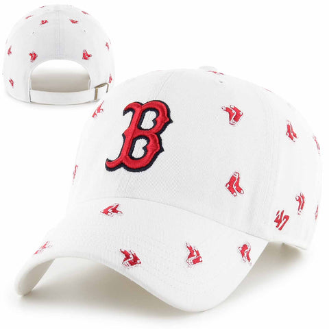 Boston Red Sox Womens Clean-Up White 2 Sox Confetti Adjustable Cap
