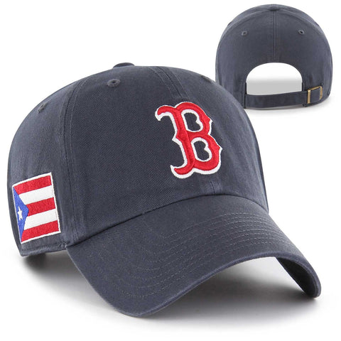 Boston Red Sox Clean-Up Navy Puerto Rico Heritage Adjustable Hat