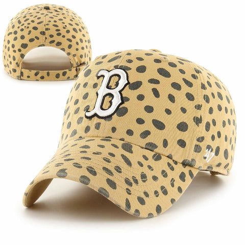 Boston Red Sox Womens Clean-Up Cheetah Adjustable Cap