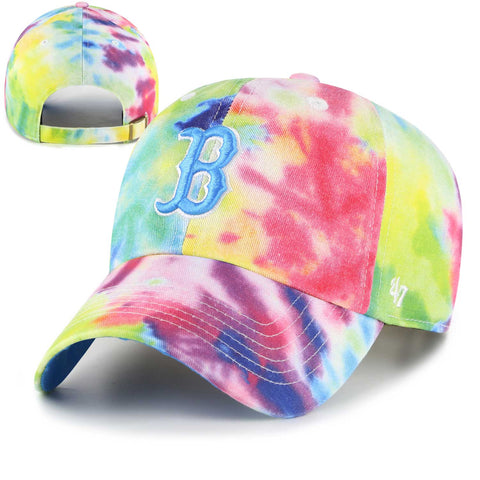 Boston Red Sox Spectral Tie Dye Clean Up Adjustable Hat