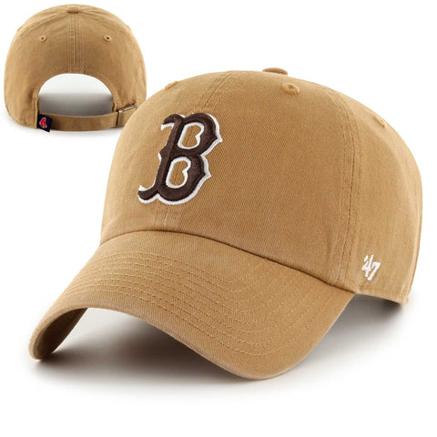 Boston Red Sox Clean-Up Camel Adjustable Hat