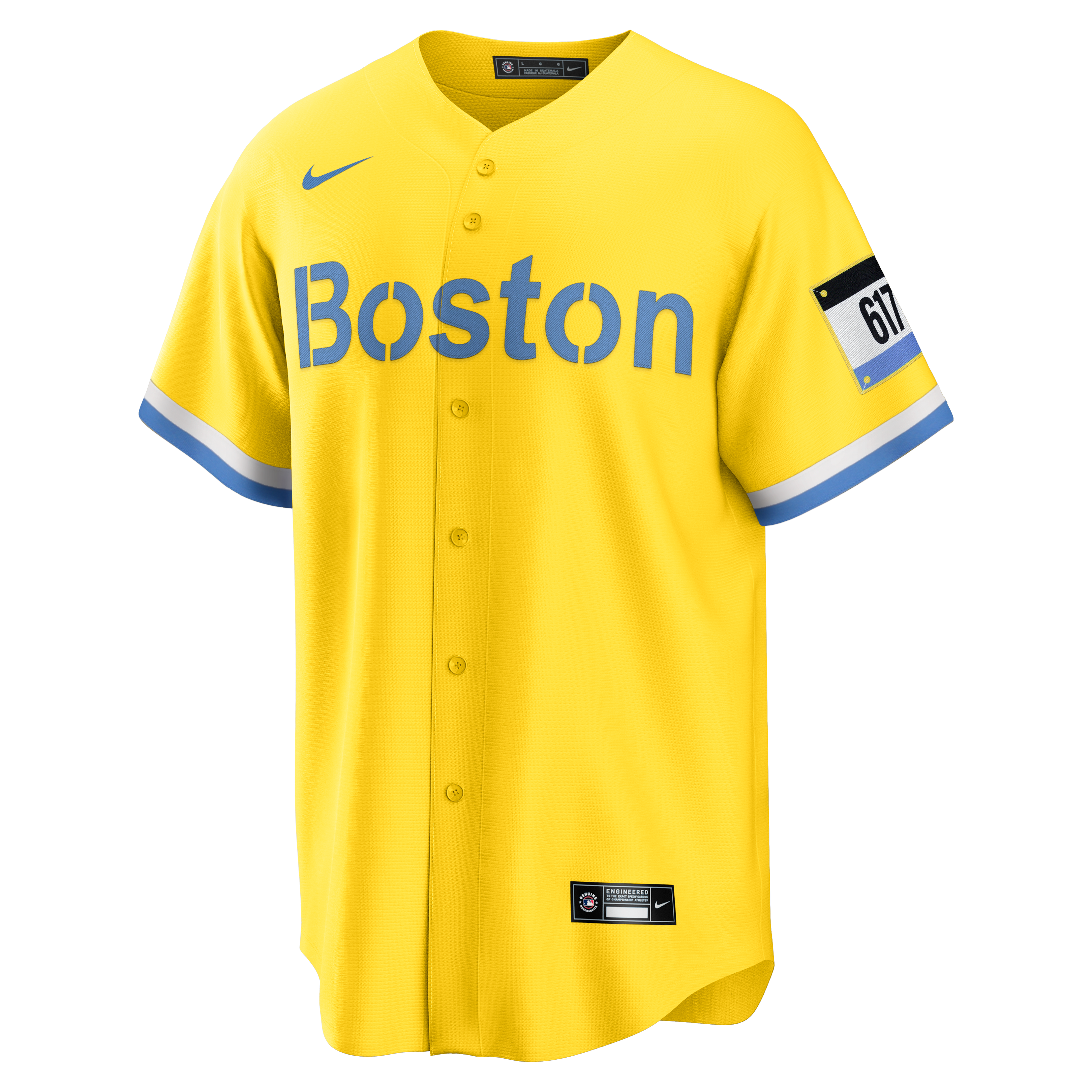 Boston Red Sox NIKE Yellow City Connect Cool Base Team Jersey