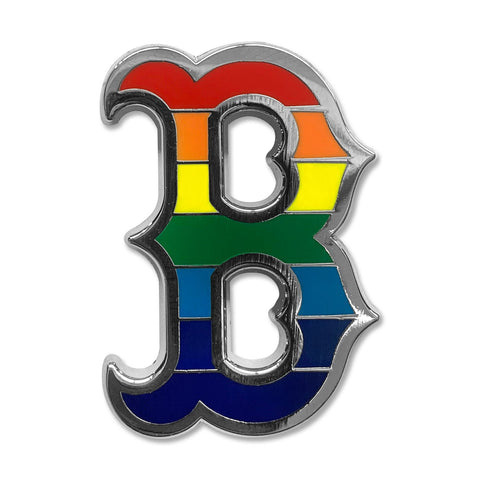 Boston Red Sox Rainbow B Logo Lapel Pin