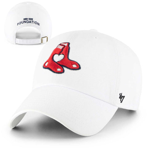 Red Sox Foundation WHITE Clean-Up Adjustable Hat