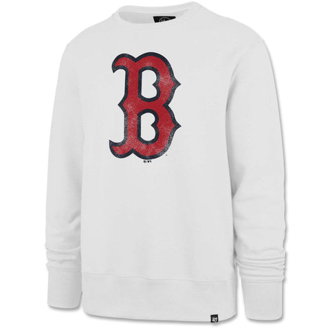 Boston Red Sox White Wash Headline Crew Neck