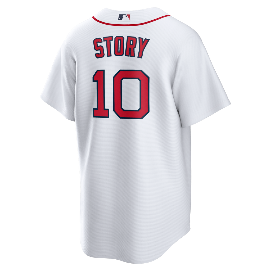 Boston Red Sox NIKE White Home Trevor Story 10 Replica Jersey