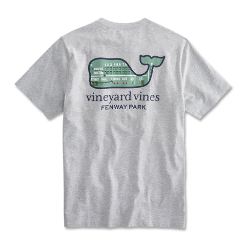 Boston Red Sox Short Sleeve Vineyard Vines Grey Green Monster T-Shirt. 100% cotton t-shirt