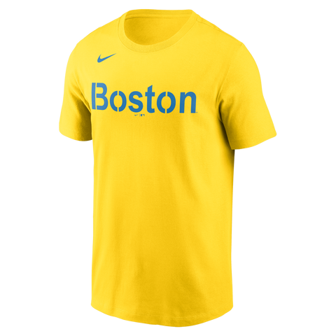 Boston Red Sox Nike City Connect Yellow T-Shirt