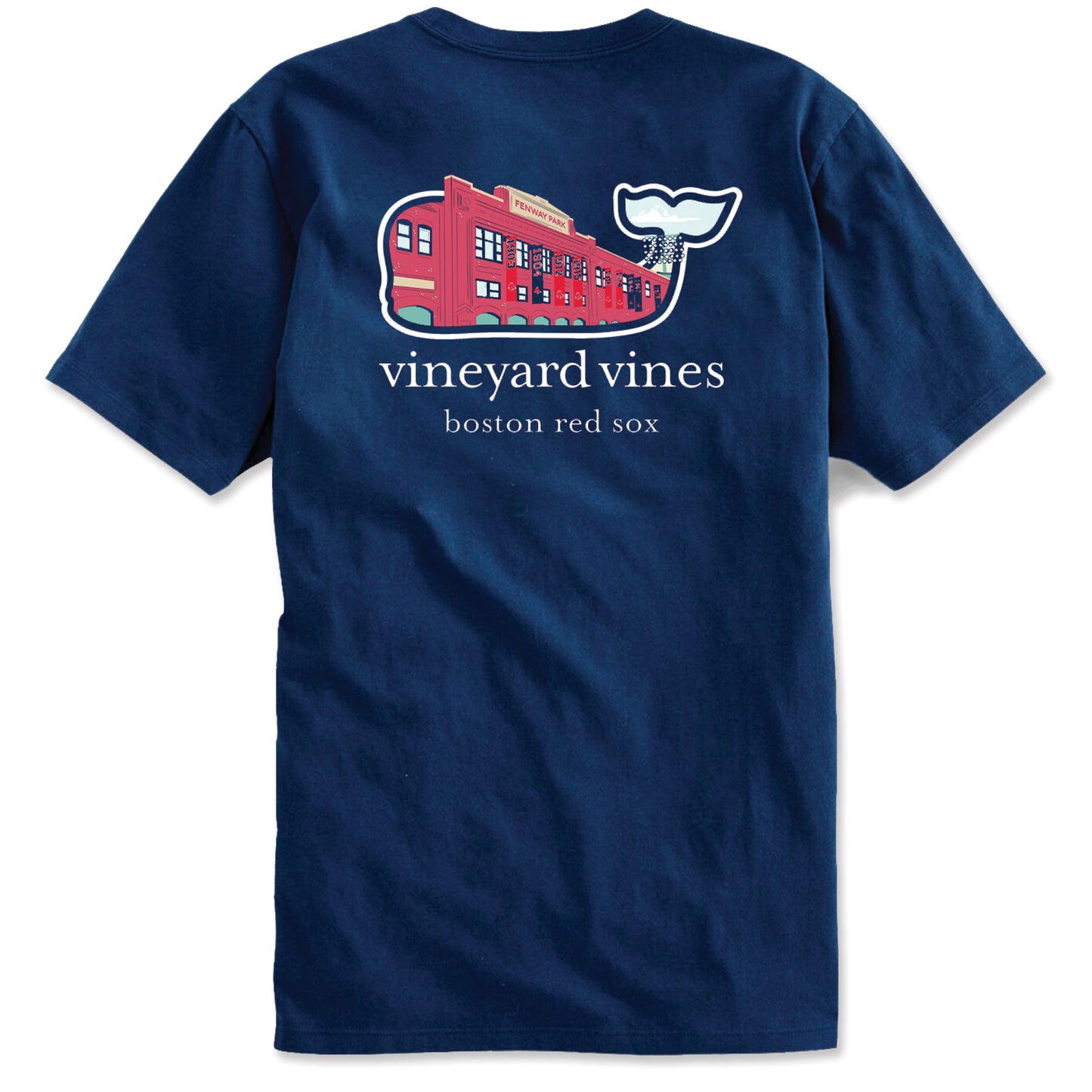 Boston Red Sox Short Sleeve Vineyard Vines Navy Facade T-Shirt