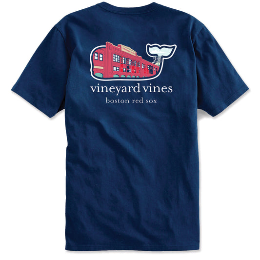 Boston Red Sox Short Sleeve Vineyard Vines Navy Facade T-Shirt