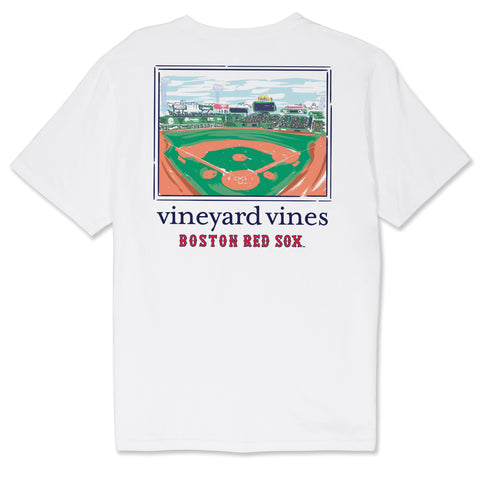 Boston Red Sox Short Sleeve Vineyard Vines White Fenway Painting T-Shirt