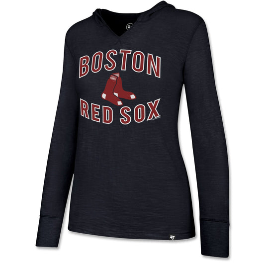 Boston Red Sox Ladies Red Frankie Hooded Long Sleeve