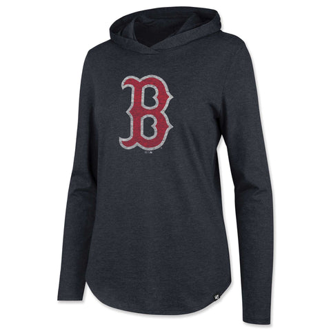 Boston Red Sox Ladies Navy Frankie Hooded Long Sleeve