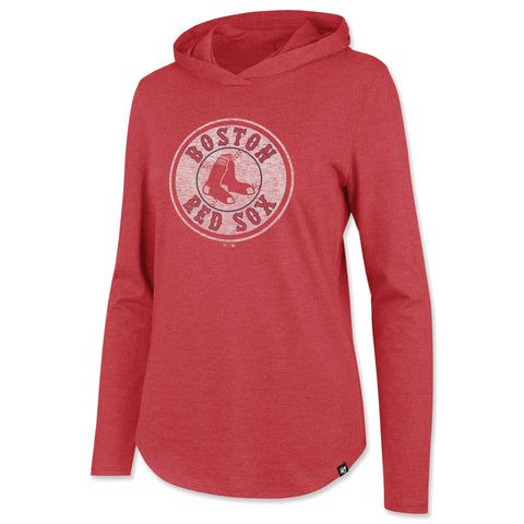 Boston Red Sox Ladies Red Frankie Hooded Long Sleeve