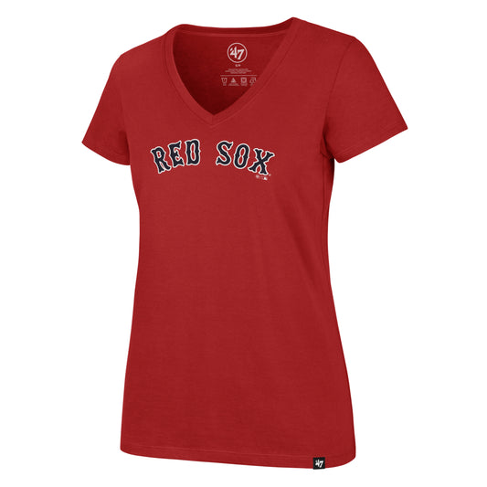 Boston Red Sox Ladies RED MVP Ultra Rival V-Neck Tee